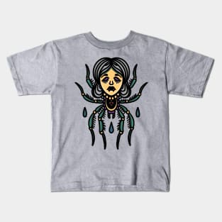 witch headed spider tattoo Kids T-Shirt